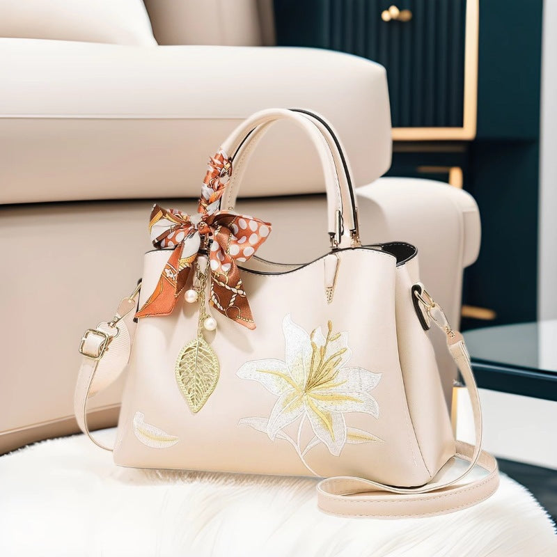 Women's Give Mom Mother's Day Gift High-grade Embroidered Portable Big Bags