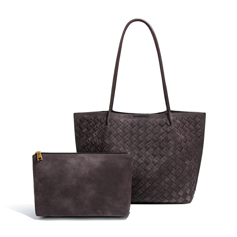 Women's Large Capacity High-grade Hand-woven Simple Underarm Tote Bag