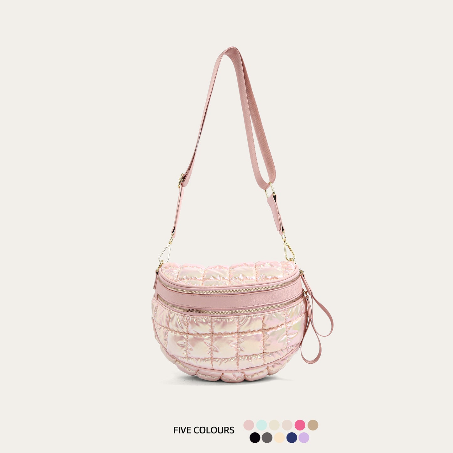 Women's Wind Cotton Clothes Bubble Fashion Large Shoulder Bags