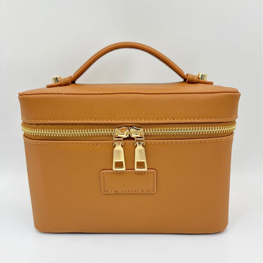 Partition Portable Large Capacity Leather Classification Makeup Bag