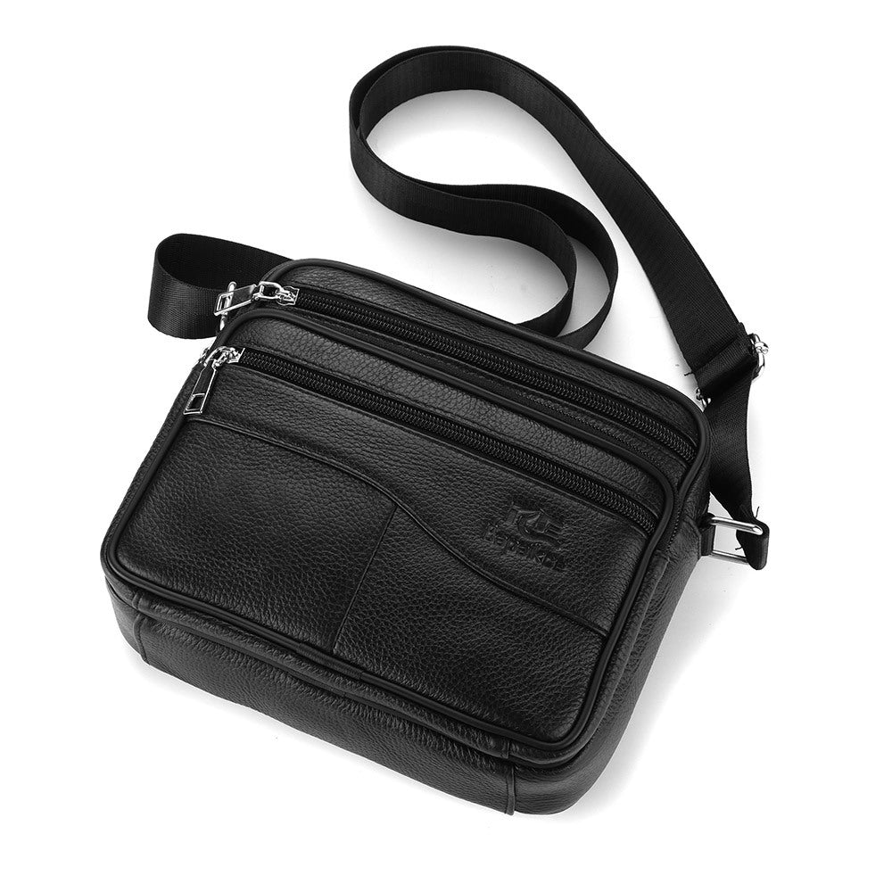 Men's Horizontal Large Capacity Cowhide Genuine Leather High Men's Bags