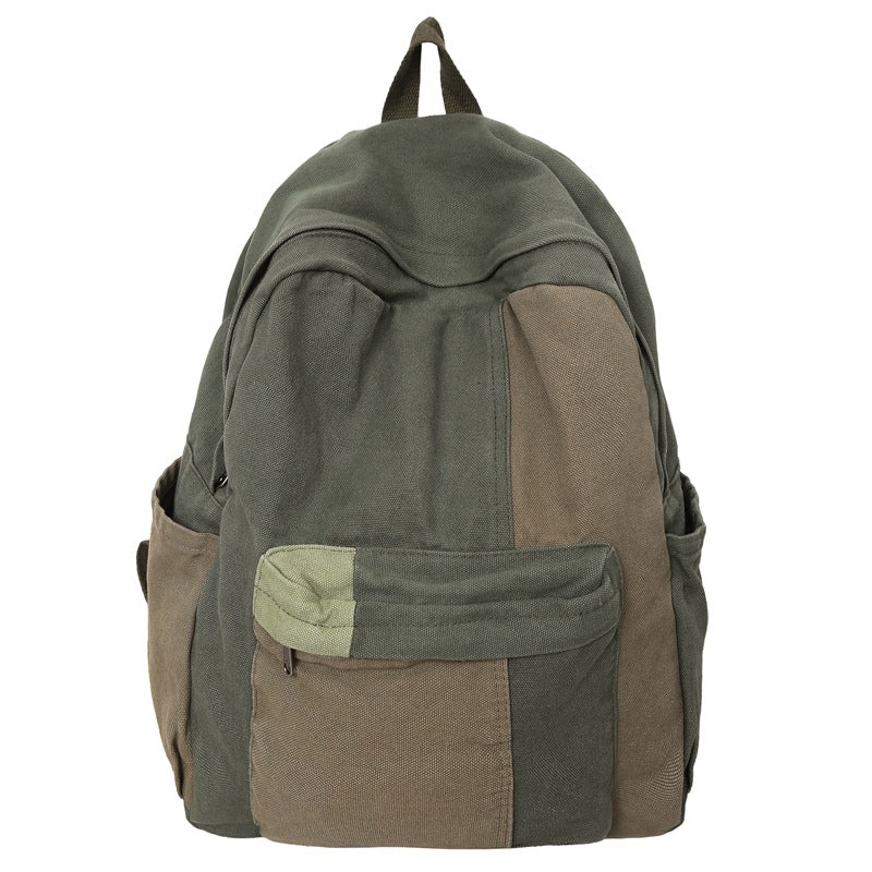 Women's Mori Canvas Female Contrast Color Camp Backpacks