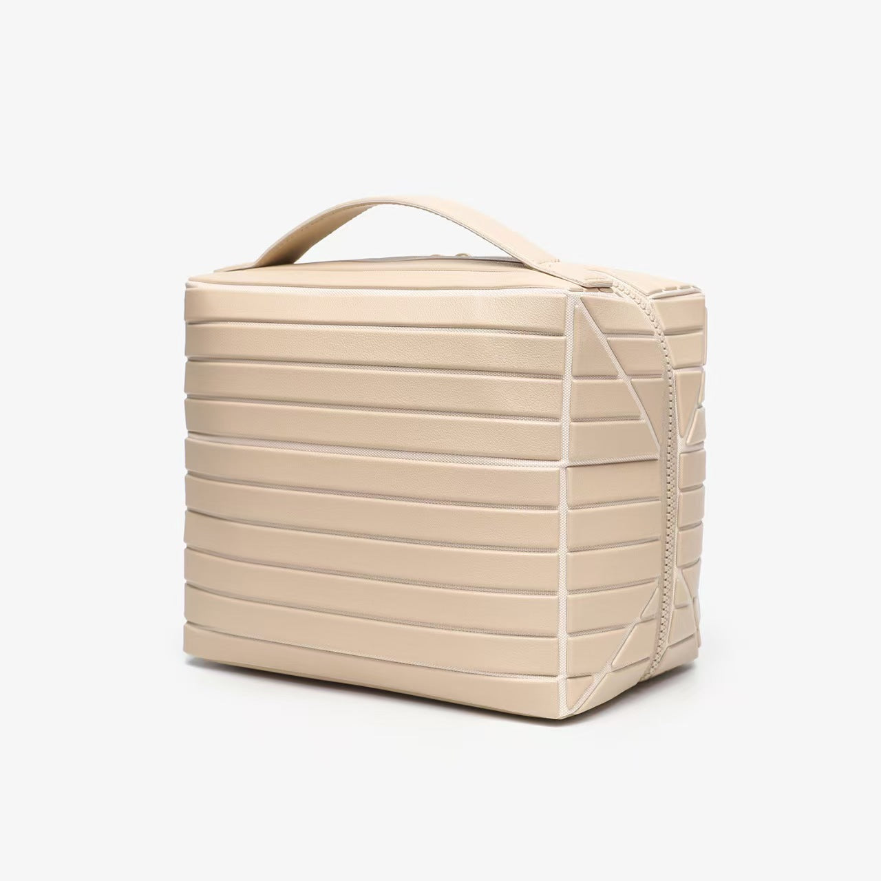 Practical Large Capacity Beautiful Storage Commuter Striped Three-dimensional Makeup Bag