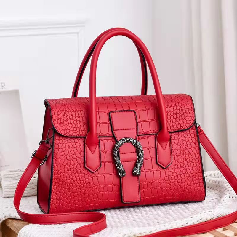 Stone Pattern Design Versatile Elegant Large Women's Shoulder Bag
