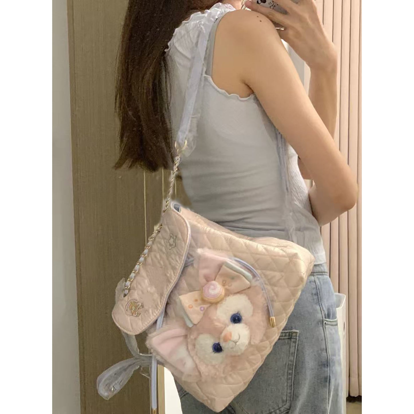 Good-looking Large Capacity Rhombus Cute Cartoon Backpacks