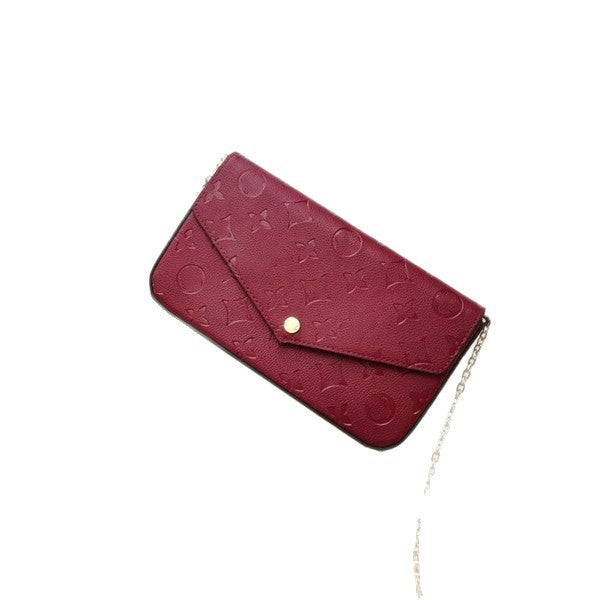 Women's Three-in-one Envelope Fashion Embossed Chain Women's Messenger Bag