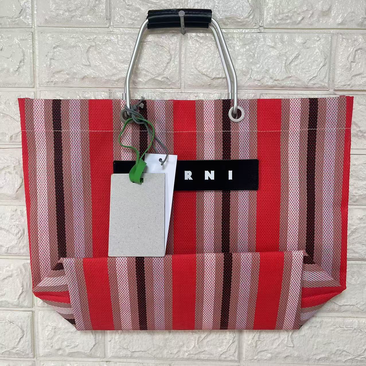 Women's Woven Aluminum Portable Straw Shopping Tote Bag