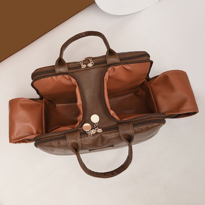 Women's Portable Large Capacity Fashionable Retro High-grade Makeup Bag