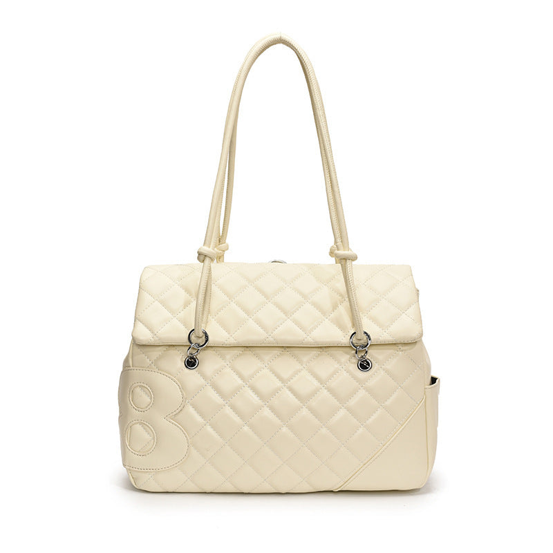 Women's Preppy Style Fashionable Large Capacity Multifunctional Diamond Bags