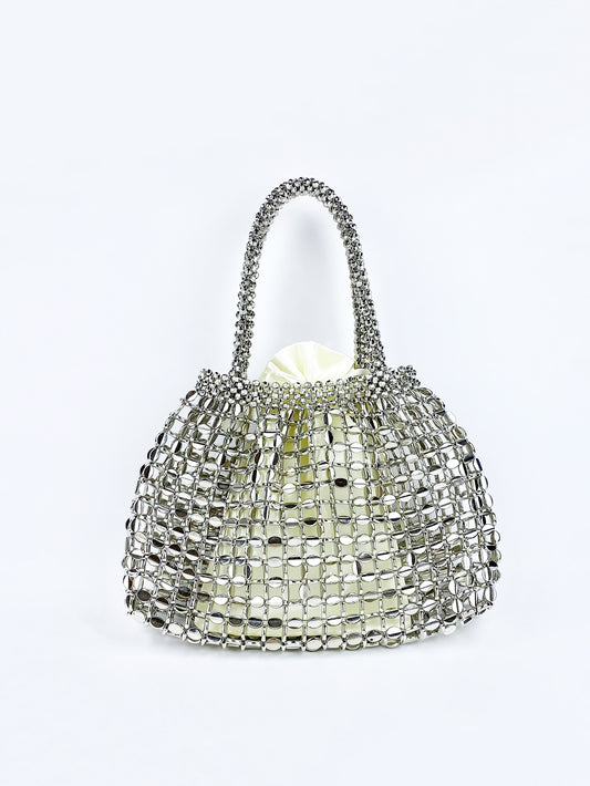 Women's Metal Retro Hollow Hand-woven Niche Design Sequined Bags