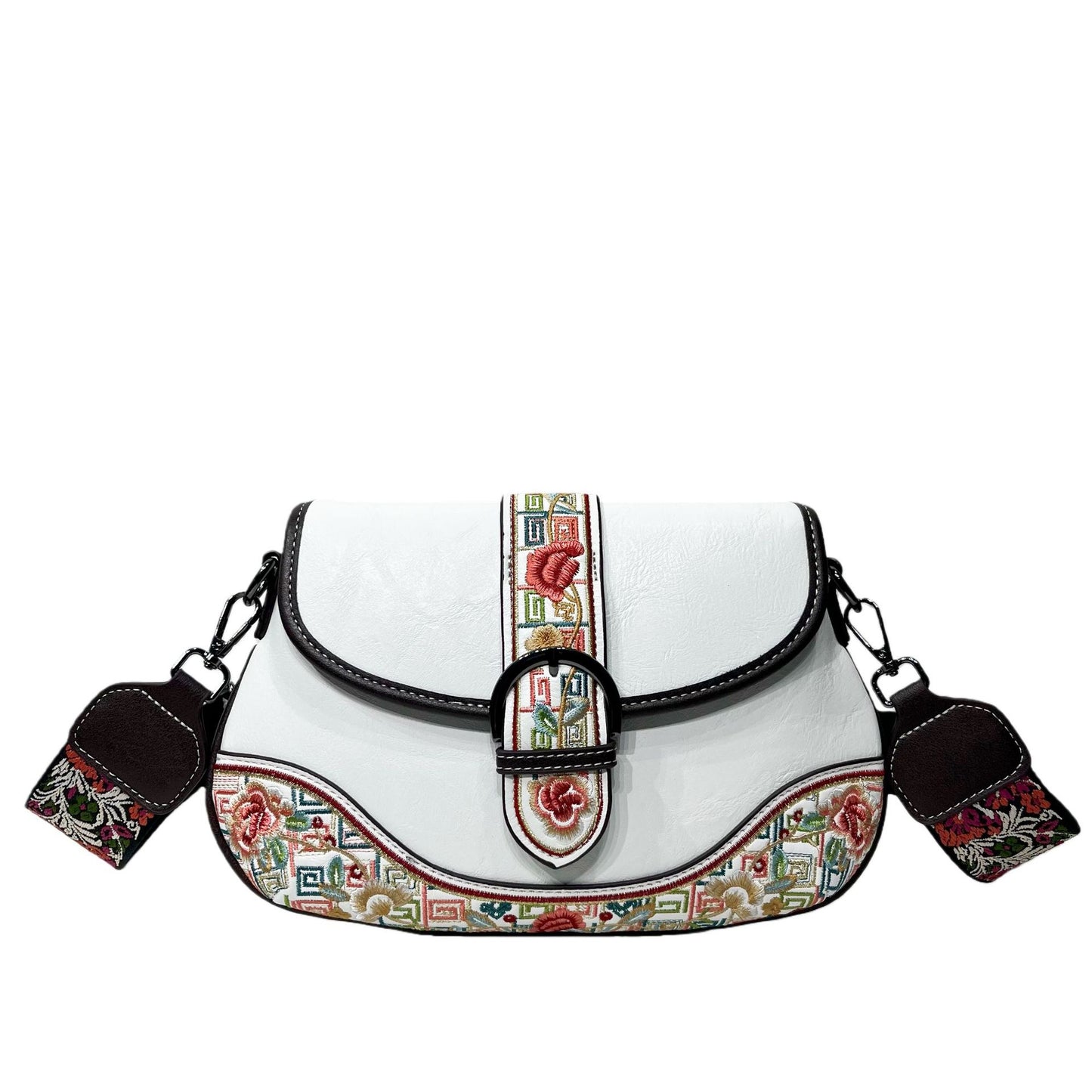 Women's Style Embroidery Texture Artistic Large Capacity Shoulder Bags