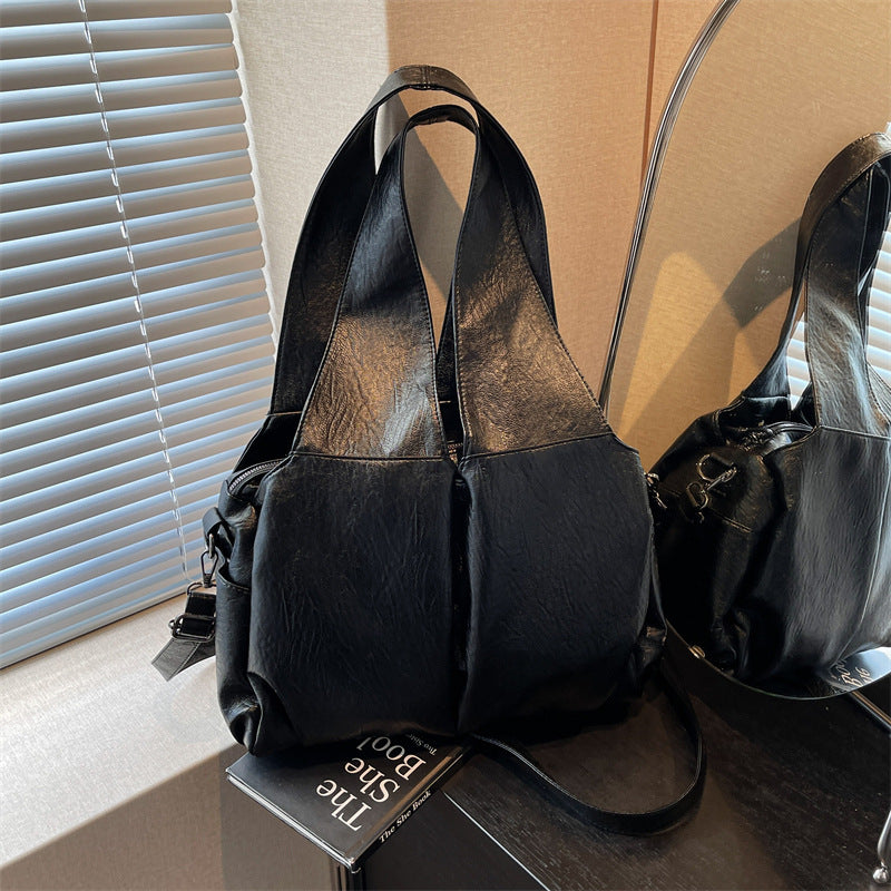 Women's Large Capacity Spring Soft Surface Retro Tote Bag