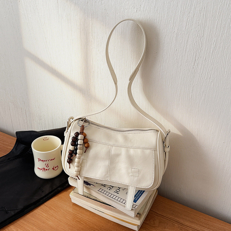 Women's College Style Praise Soft Leather Versatile Women's Shoulder Bag
