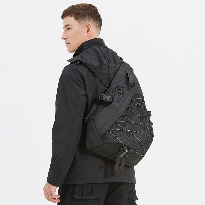 Men's Retro Bow Arrow Cycling Waterproof Rucksack Men's Chest Bags