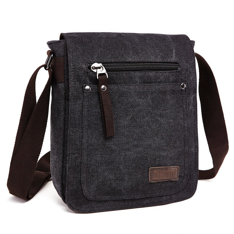 Slouchy Fashion Single Fashionable Washed Canvas Men's Messenger Bag