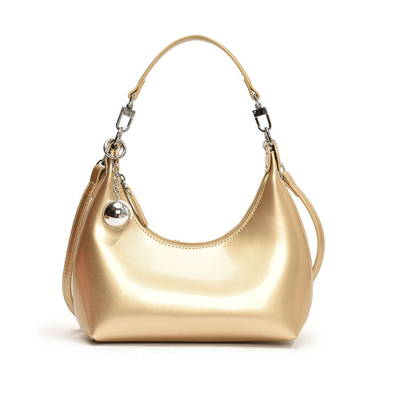 Women's Glossy Pea Korean Fashionable Simple Niche Women's Shoulder Bag