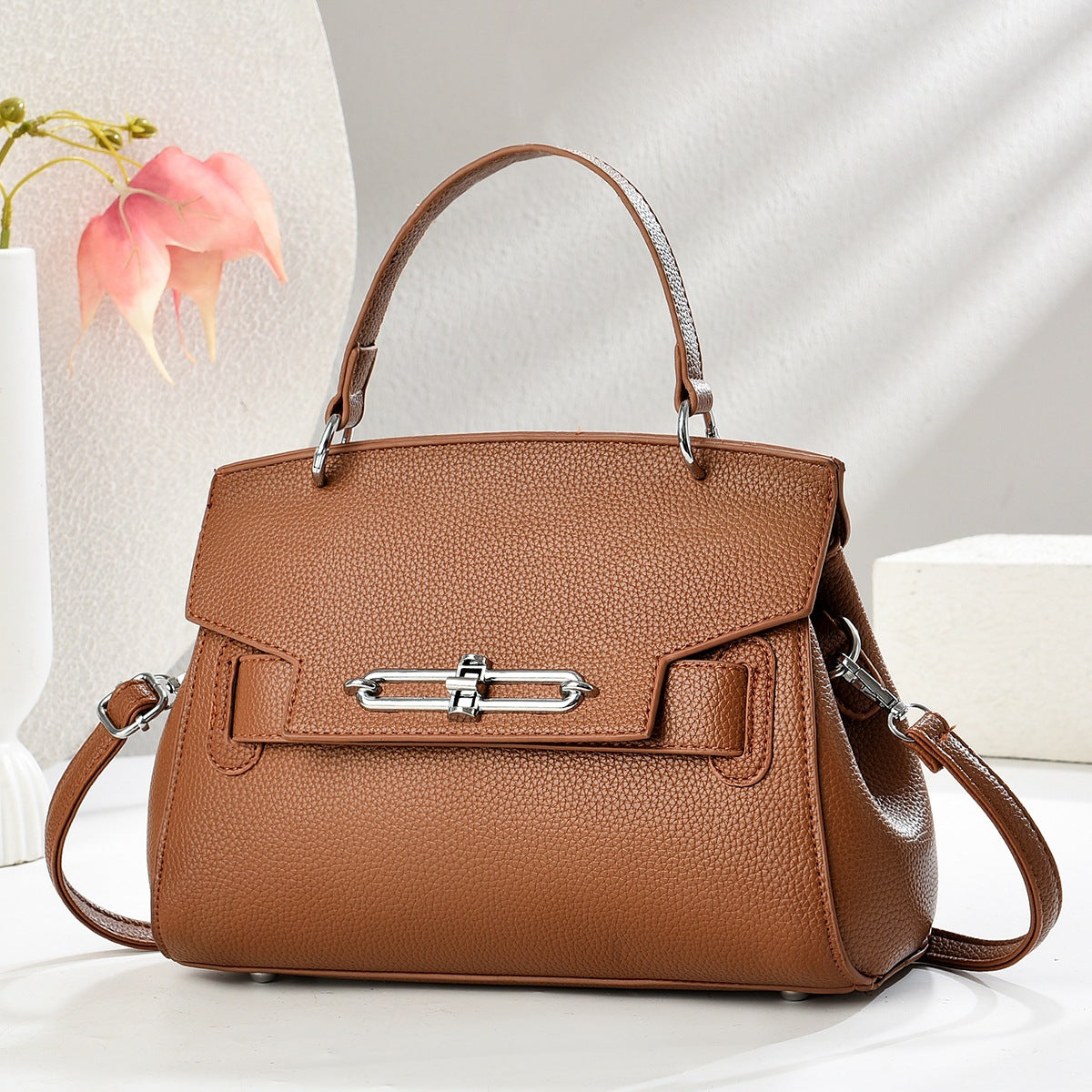 Women's High Texture Lychee Pattern Trendy Commute Leisure Women's Shoulder Bag