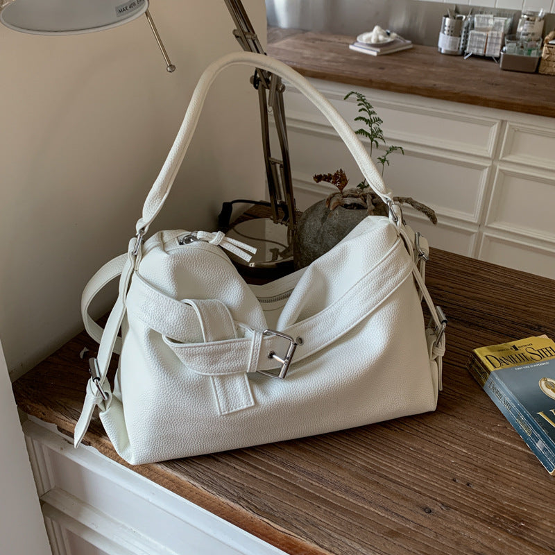 Women's Retro Korean Type Distressed Soft Style Tote Bag