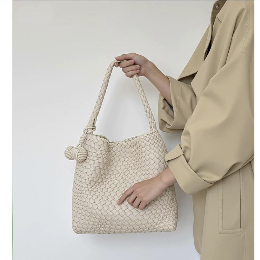Medium Pretty Woven Large Capacity Commuter Burst Shoulder Bags