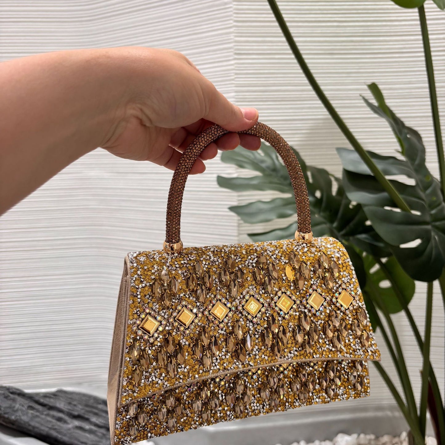 Diamond Light Luxury Portable Dinner Shining Rhinestone Women's Handbag