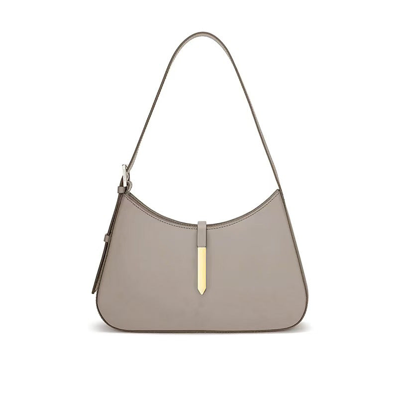 Women's Genuine Leather Niche Design Daily Leisure Underarm Bag