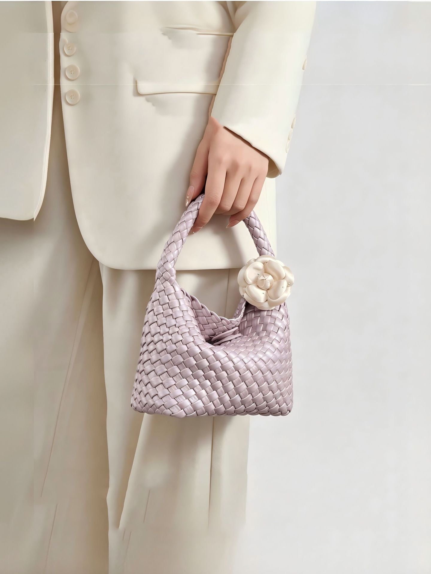 Women's Woven Large Capacity Totes Fashion Commuter Tote Bag