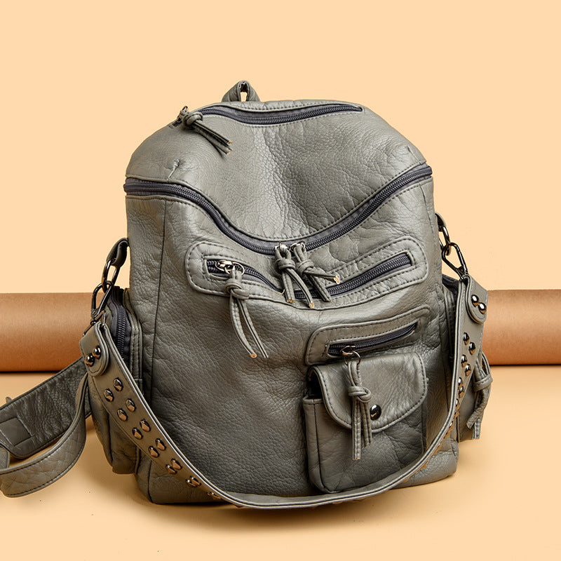 Female Trend Light Luxury Texture Western Style Leisure Backpack
