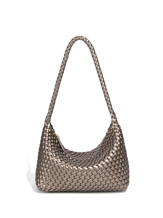 Women's High Sense Niche Woven Fashion Underarm Simple Portable Women's Handbag