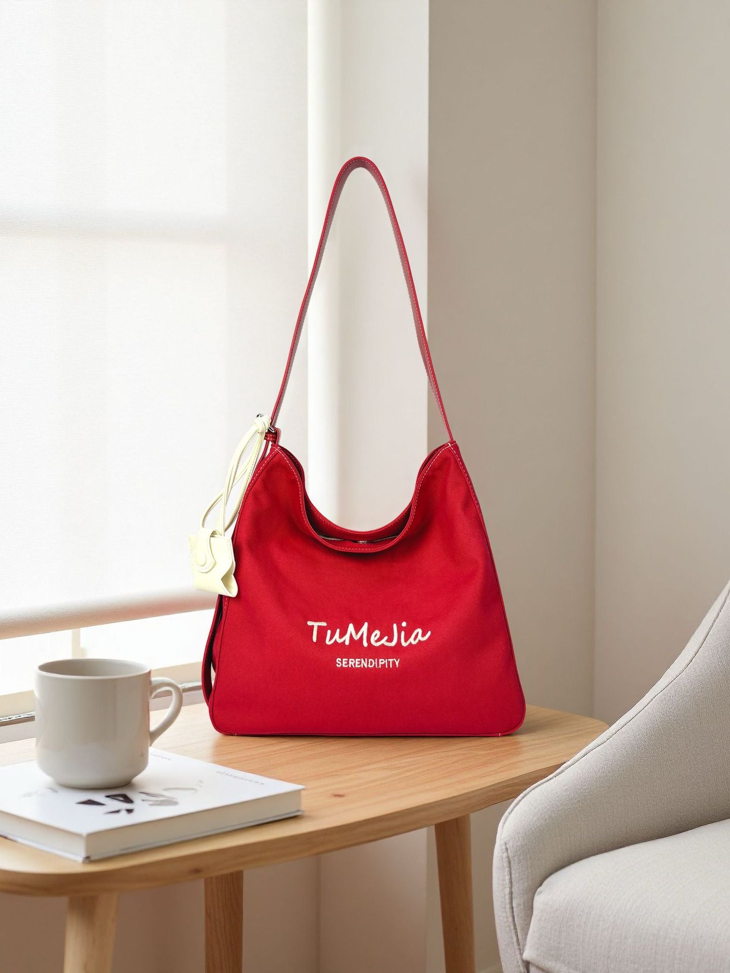 Women's Bright Encounter Large Capacity Commuter Red Women's Messenger Bag