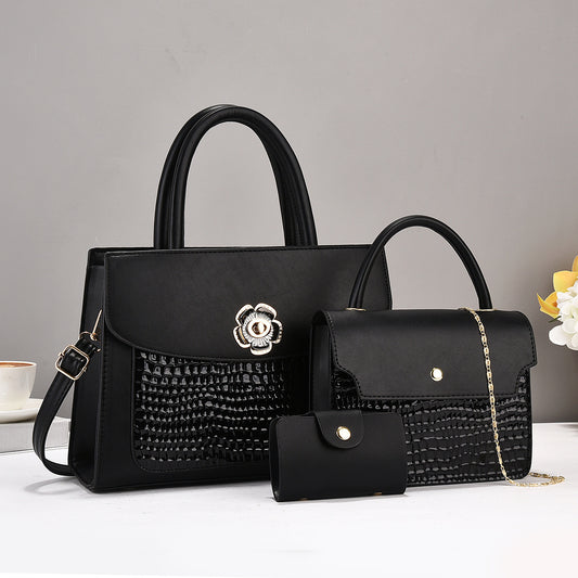 Women's Three-piece Portable Female Lady Fashion Bags