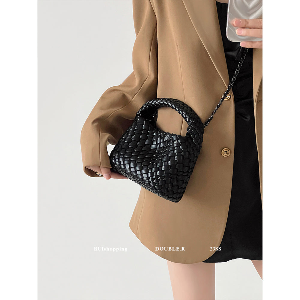 Women's Pretty Spinach Sailor Hand-woven Portable Women's Handbag