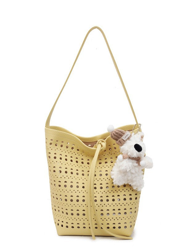 Women's Summer Fashion Carrying Hollow Simple Bucket Bag