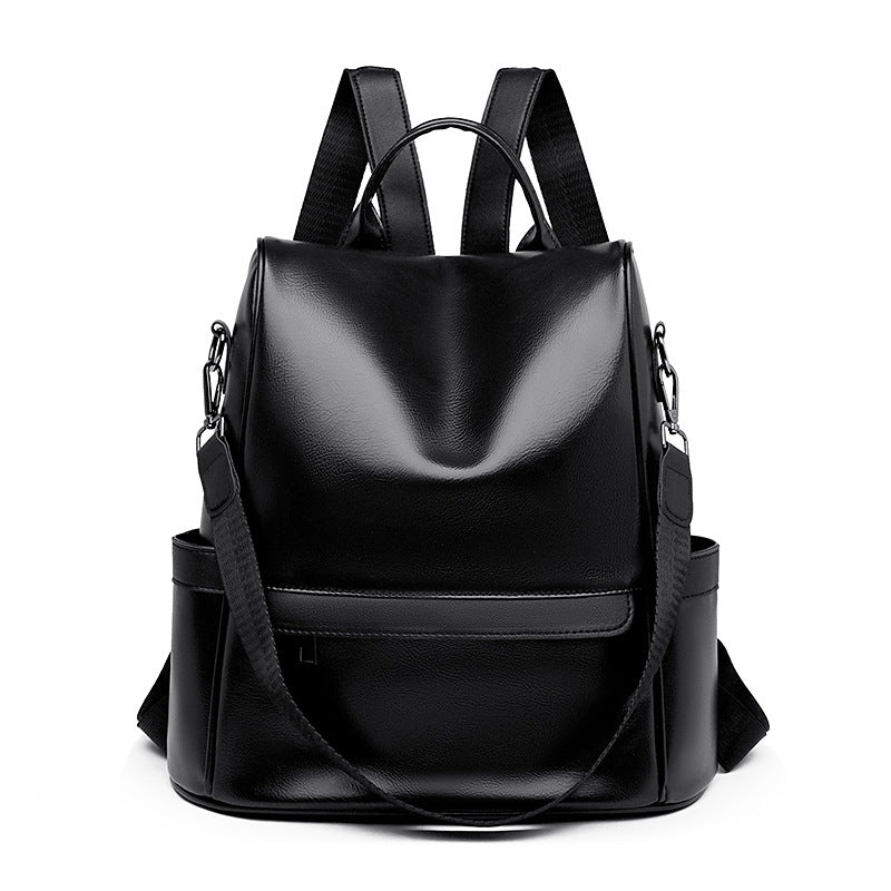 Women's Simple Retro Fashionable Soft Leather Leisure Women's Backpack