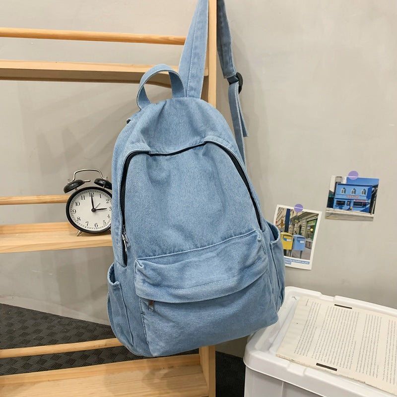 Denim Female Large Capacity Versatile Lightweight Backpacks