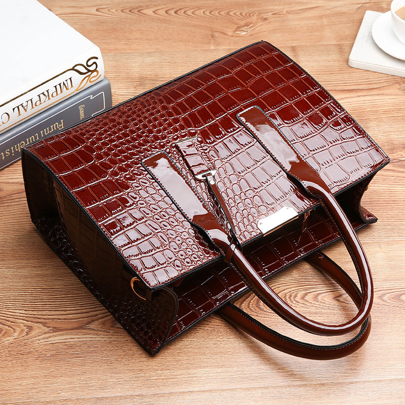 Women's Trendy Crocodile Pattern Portable Worldwide Women's Handbag