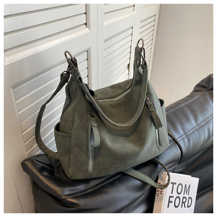 Women's Soil Style Fashionable Retro Business Commute Large Handbags