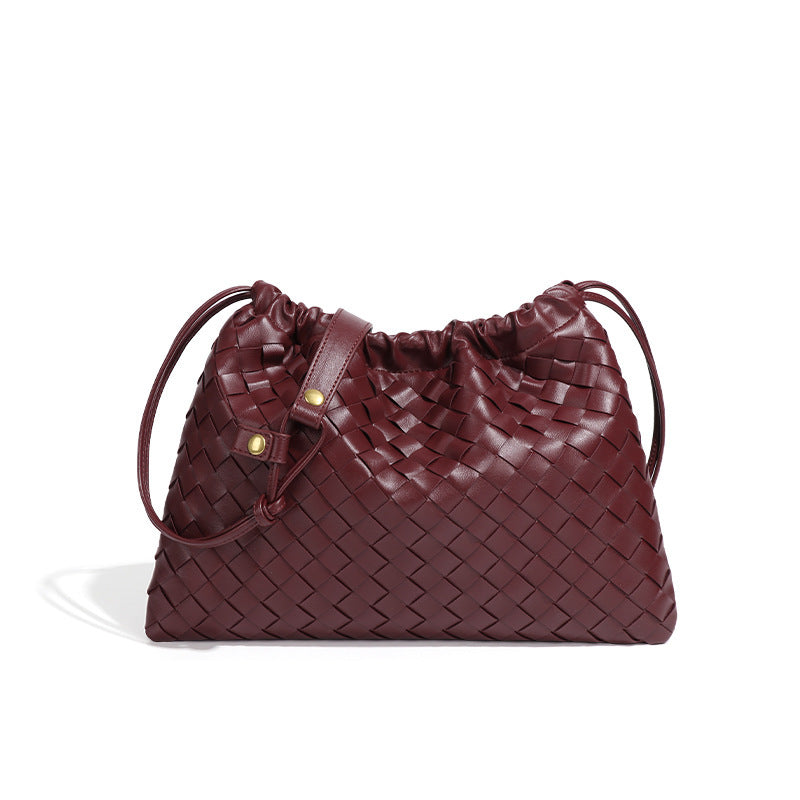 Women's Lucky Hand-woven Drawstring Pleated Cloud Fashion Women's Messenger Bag