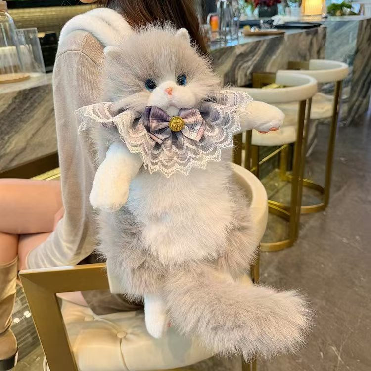 Simulation Doll Cat Cute Plush Birthday Women's Backpack