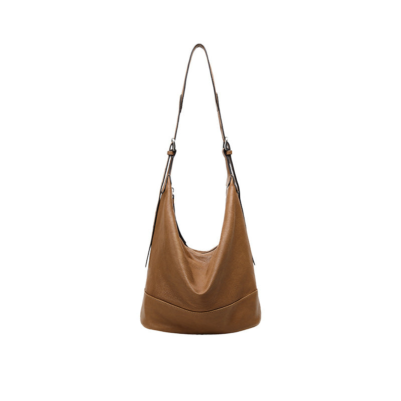 Tatami Vegetable Tanned Sheepskin Binaural Female Large Capacity Women's Shoulder Bag
