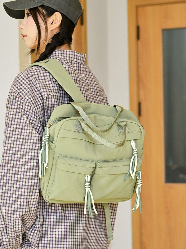Women's & Men's Simple Design Sense Commuter Double Fashion Leisure Backpack