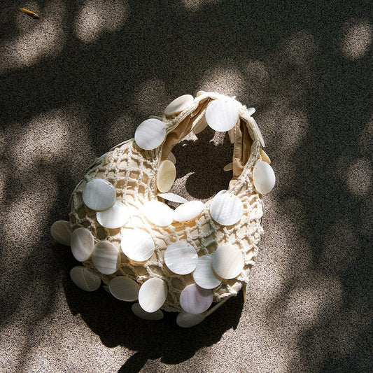 Mesh Fritillary Wafer Light Fresh Seaside Underarm Bag