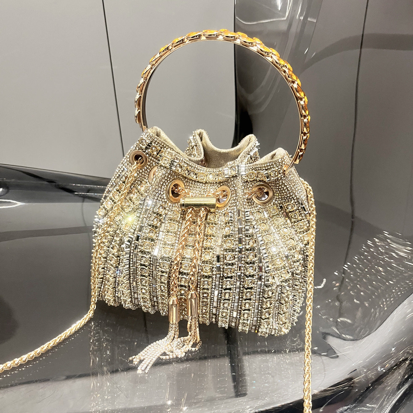Women's Rhinestone Dinner Good-looking Fashion Diamond Chain Women's Messenger Bag