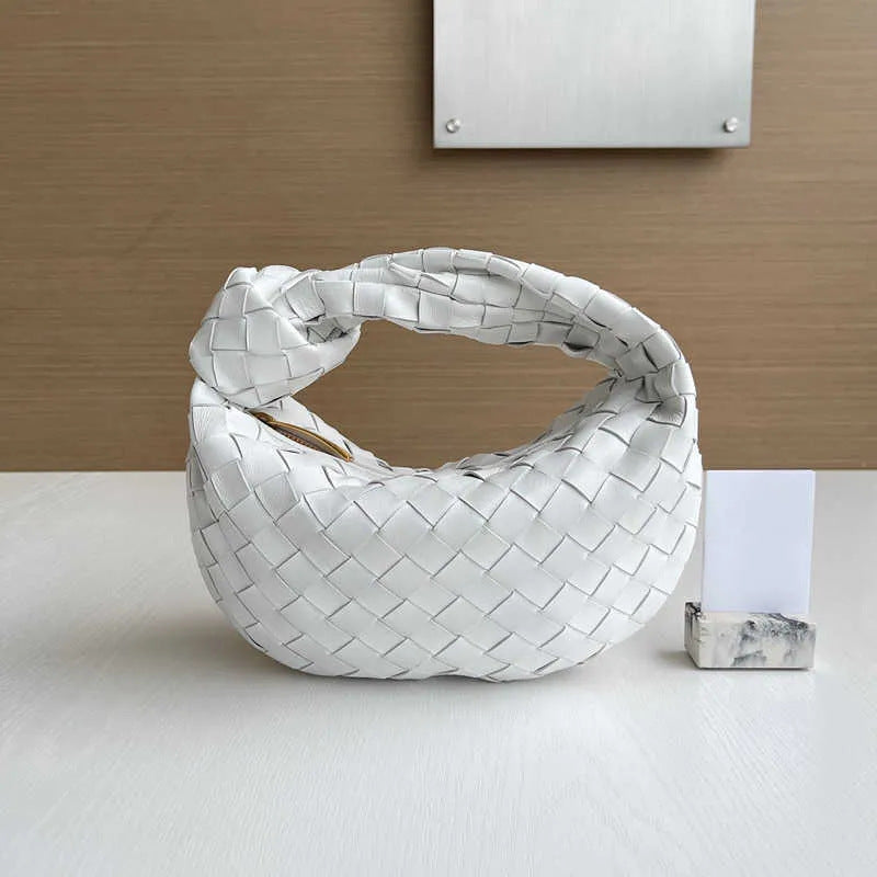 Women's Woven Fashionable Portable Dumpling Design Knotted Bags
