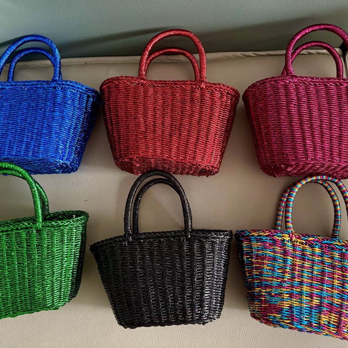 Women's Portable Fashion Hand-woven Shopping Date Underarm Bags