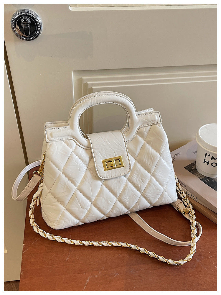 Women's Classic Style Rhombus Chain High-grade Minority Shoulder Bags