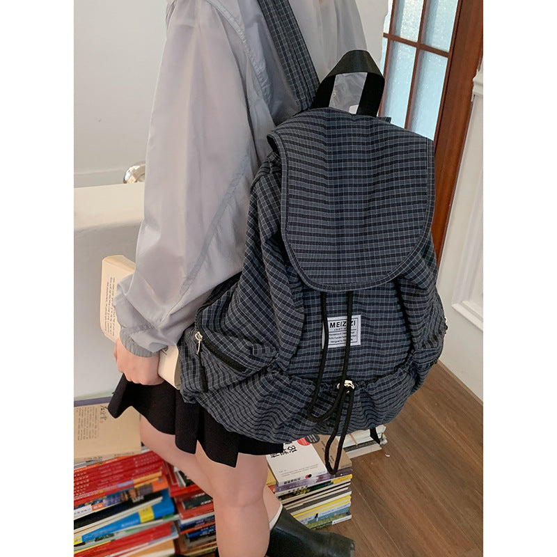 Women's Large Capacity Canvas Plaid Fashion Bags
