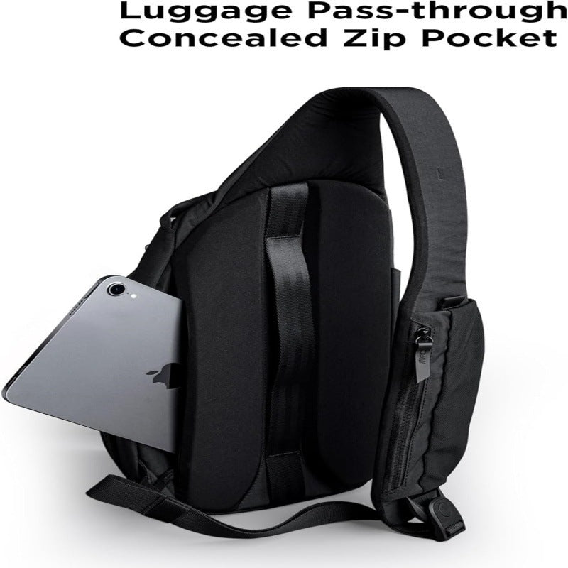 Innovative Fashion Simple Solid Color Left Men's Messenger Bag