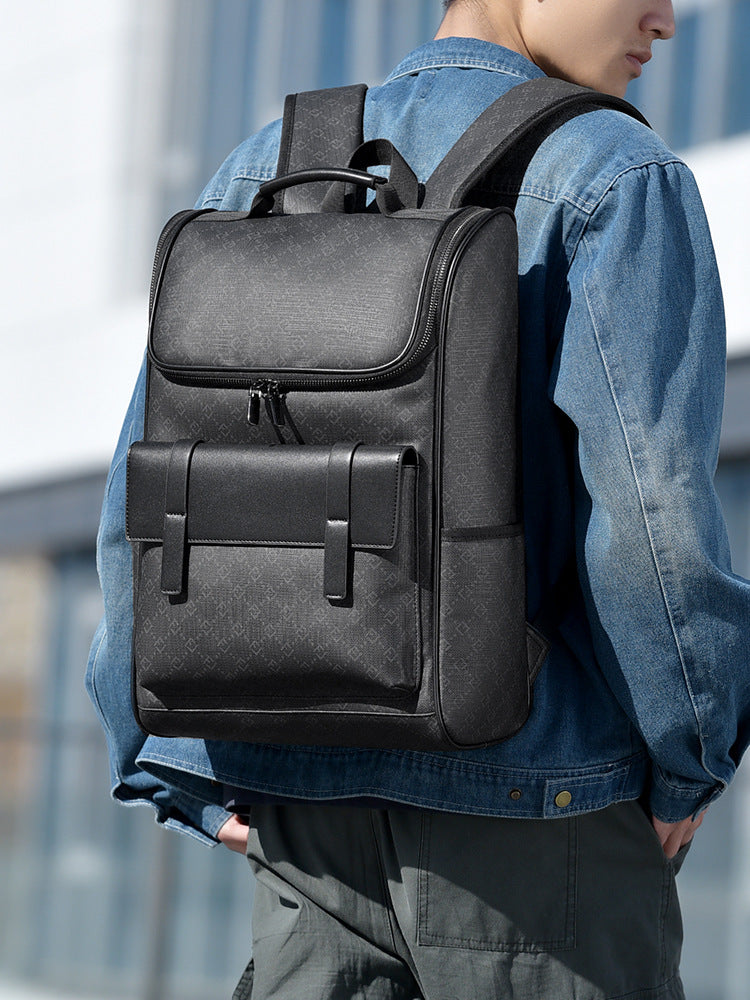 Men's Large Capacity Computer Commuter Plaid Lightweight Backpacks