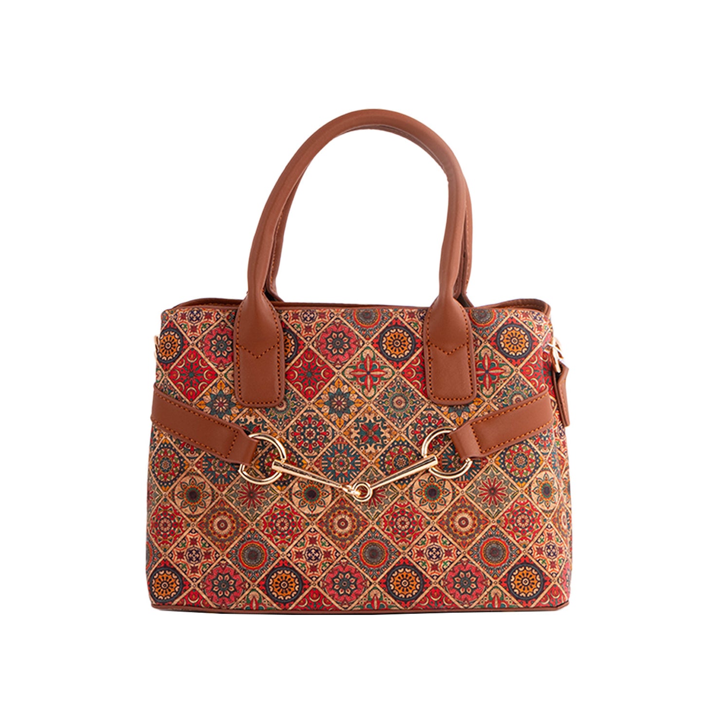 Women's Vintage Printed Tree Leather Fashionable Personalized Light Women's Handbag