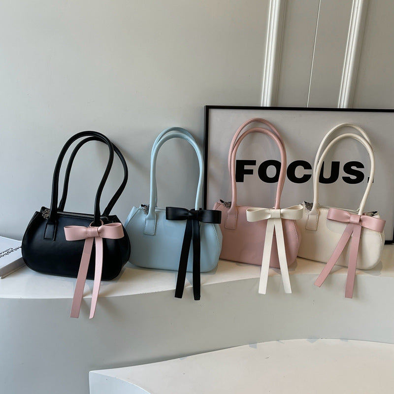 Women's Korean Style Popular Design Bow Underarm Bags